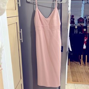 Light pink midi fitted dress. Tags on